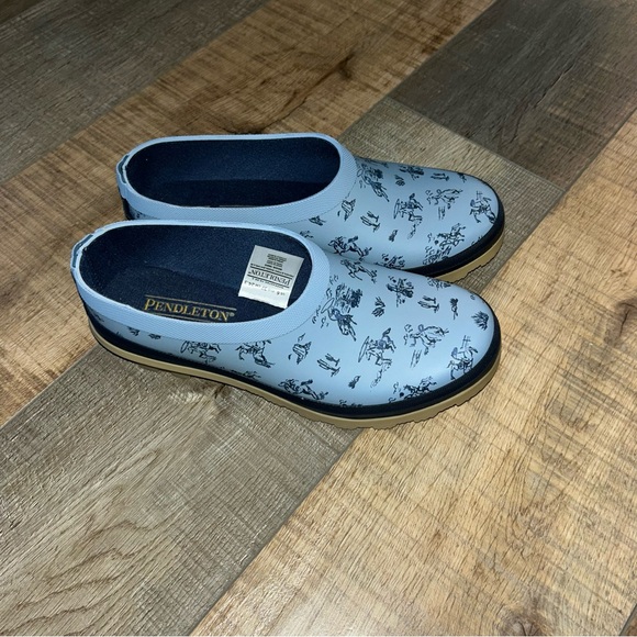 Pendleton Blue Garden Shoes Cowgirl Size 6 EUR 37 - Picture 9 of 14